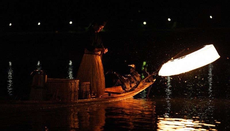 đánh bắt cá bằng chim cốc ở miyoshi 3